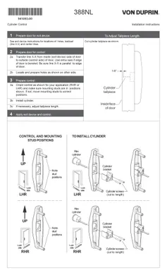 Installation Instructions Von Duprin 388 Night Latch