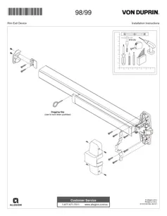 Installation Instructions Von Duprin 98-99 Series