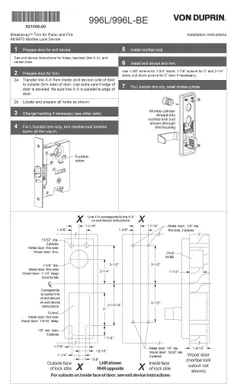 Installation Instructions Von Duprin 996L