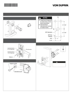 Installation Instructions Von Duprin Lever VD230L