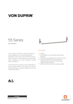 Product Catalogue Von Duprin 55 Series