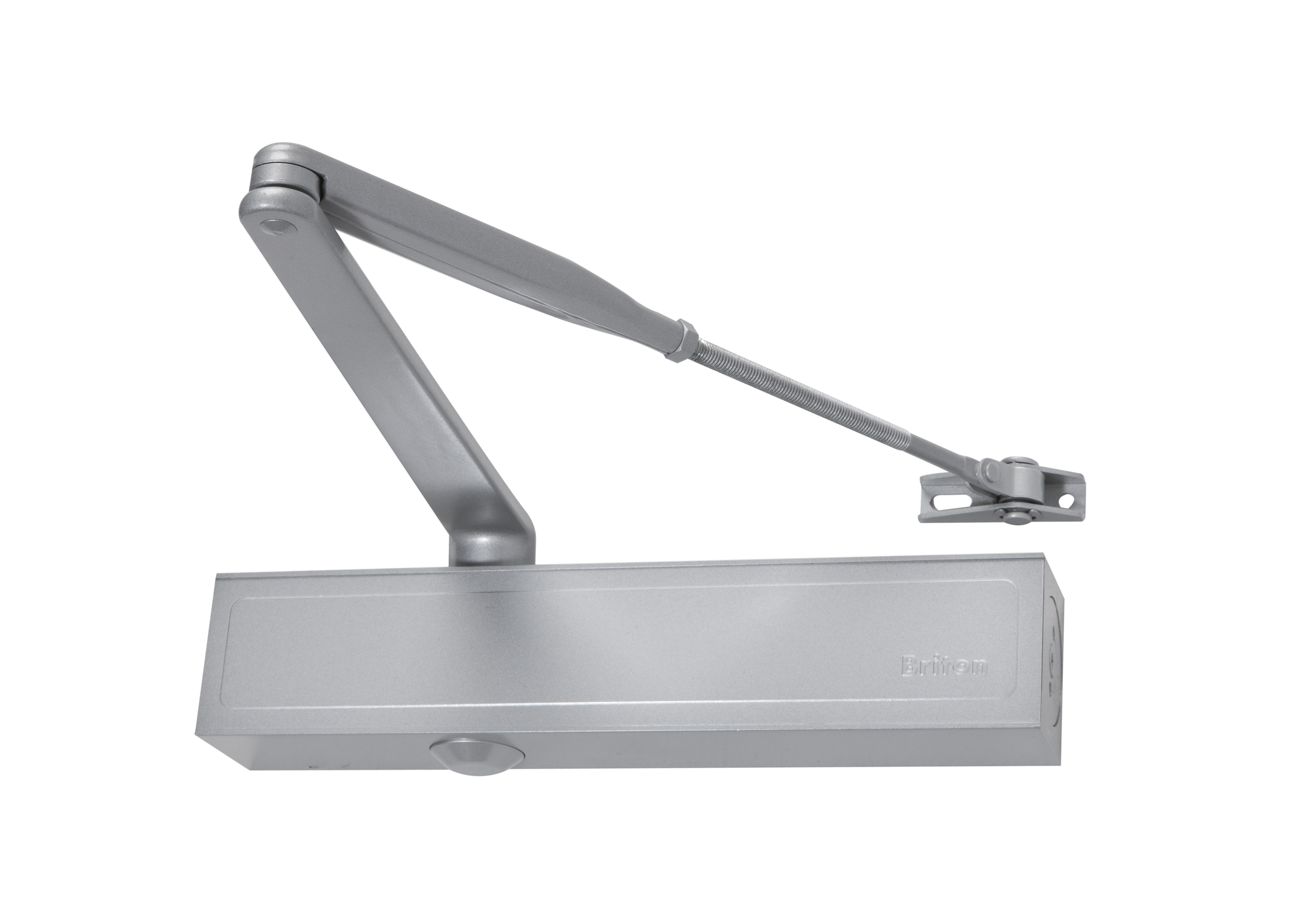 Briton 1120B.SES CE Closer Silver Adj Size 2-4 Trimplate c/w B/C & Screw Thread Arm for Fire Doors Briton 1120B.SES CE Closer Silver Adj Size 2-4 Trimplate c/w B/C & Screw Thread Arm for Fire Doors